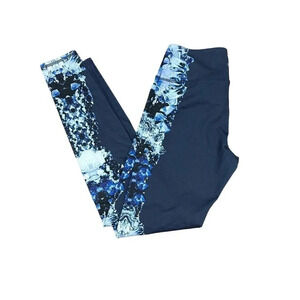 ALO Yoga Women's Blue BOHO Patterned High Rise Cropped Leggings Size Small